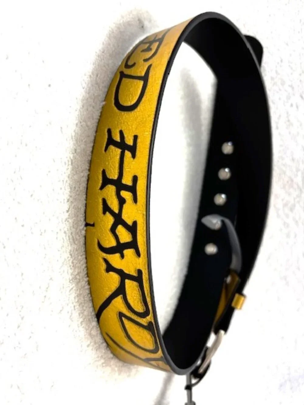 Don Ed Hardy metallic gold belt with rhinestone studded buckle NWT Size 32